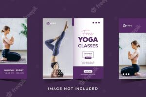 Yoga social media post design template