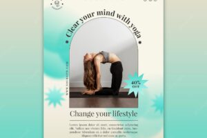 Yoga vertical print template