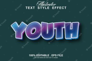 Youth text effect editable