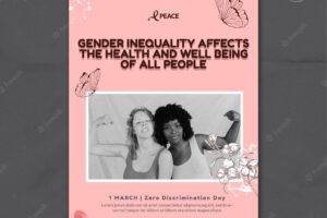 Zero discrimination day poster template