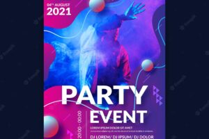 2021 music event poster with photo