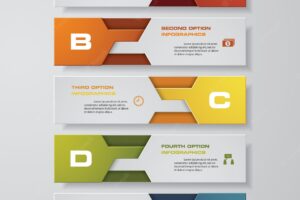 5 steps infographics element chart for presentation. eps 10
