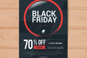 Abstract black friday sales flyer template