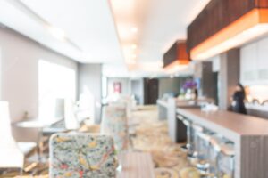 Abstract blur hotel interior