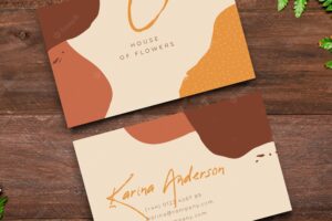 Abstract business card with stains