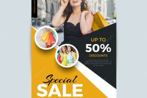 Abstract creative sale flyer template
