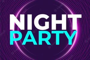 Abstract design night party poster