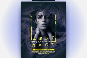 Abstract dj party flyer