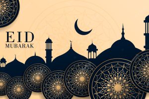 Abstract eid mubarak festival celebration background with mandala
