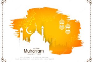 Abstract happy muharram religious background