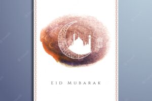 Abstract islamic eid mubarak design