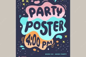 Abstract music party poster