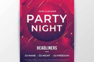 Abstract night party poster template