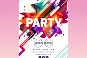 Abstract party poster with fun style