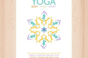 Abstract yoga poster