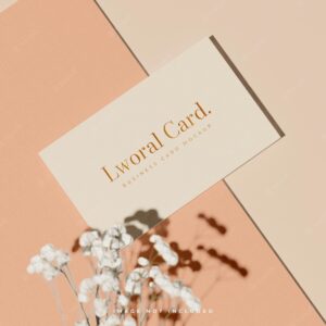 Aesthetic business card mockup