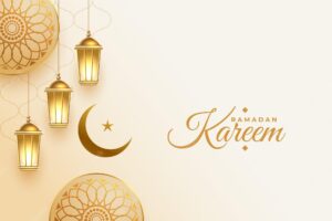 Arabic ramadan kareem eid festival greeting design