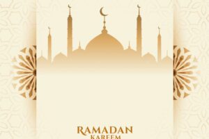 Attractive ramadan kareem festival background with mosque