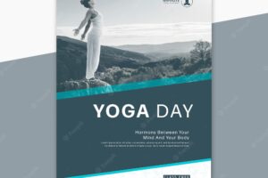 Balance your life yoga class flyer template