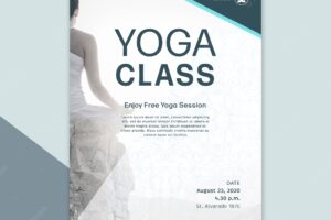 Balance your life yoga class poster template