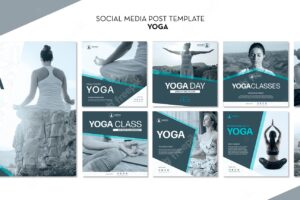 Balance your life yoga class social media post