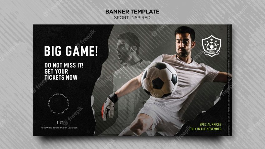 Banner template for football club