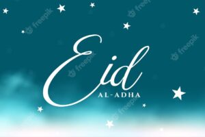 Beautiful eid al adha bakrid festival banner design