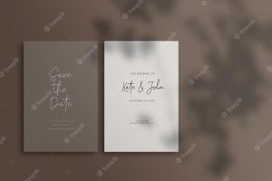 Beautiful elegant engagement wedding invitation template