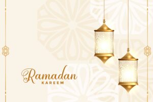 Beautiful ramadan kareem traditional festival card