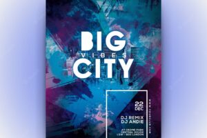 Big city club party flyer