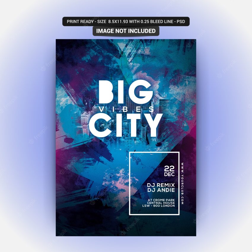 Big city club party flyer