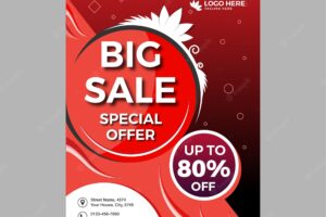 Big sale special offer poster design templete