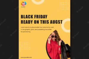 Black friday ad poster template