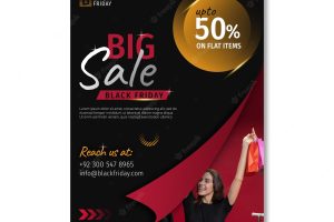 Black friday concept flyer template