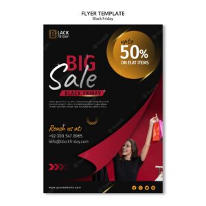 Black friday concept flyer template