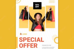 Black friday offer poster template
