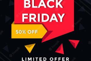Black friday poster banner template vector