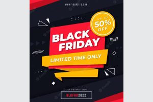 Black friday poster template with discount