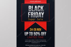 Black friday sale flyer template