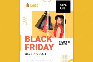 Black friday sale flyer template
