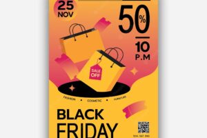 Black friday sale off flyer template