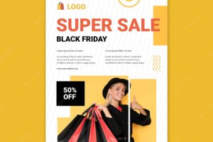 Black friday sale poster template