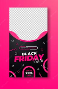 Black friday sale social media strories template
