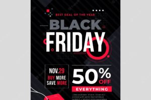 Black friday sales flyer template