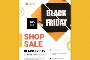 Black friday shop sale poster template