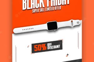 Black friday super sale instagram and facebook story banner template