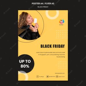 Black friday template poster