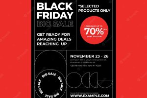Black friday vertical poster template