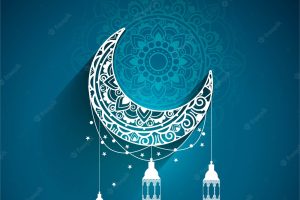 Blue design for eid mubarak