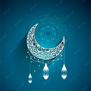 Blue design for eid mubarak